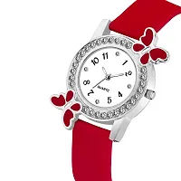 PAPIO Red Color PU Band Analog Watch for Girls (BF-RED)-thumb1
