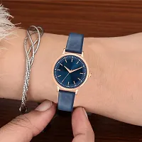 PAPIO Blue Color Leather Belt Ladies and Girls Analog Watch for Women (OP-107 Blue)-thumb2