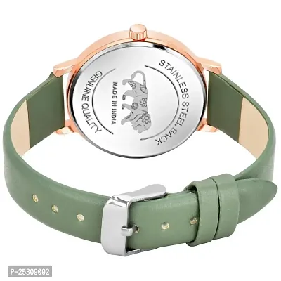 PAPIO Green Color Leather Belt Ladies and Girls Analog Watch for Women (MT-513 Green)-thumb3