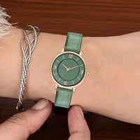PAPIO Green Color Leather Belt Ladies and Girls Analog Watch for Women (MT-393 Green)-thumb4