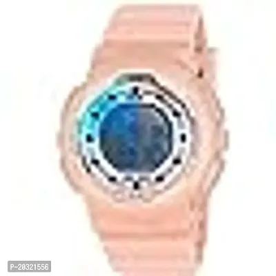 Stylish Peach Plastic Digital Watches For Men