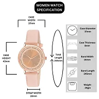 PAPIO Beige Color Leather Belt Ladies and Girls Analog Watch for Women (OP-109 Beige)-thumb3