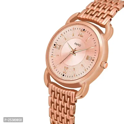 PAPIO Rose Gold Color Metal Belt Ladies and Girls Analog Watch for Women (341-ROSE Gold)-thumb2