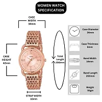 PAPIO Rose Gold Color Metal Belt Ladies and Girls Analog Watch for Women (341-ROSE Gold)-thumb2