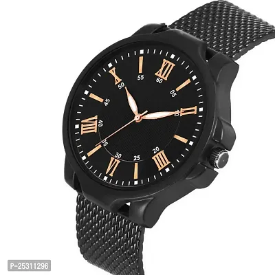 PAPIO Black Color PU Band Analog Boys Watch for Men (4060-BLACK)-thumb2