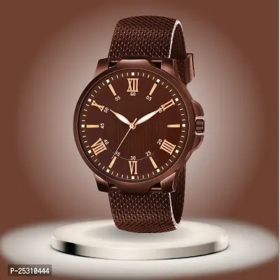 PAPIO Brown Color PU Band Analog Boys Watch for Men (4061-BROWN)