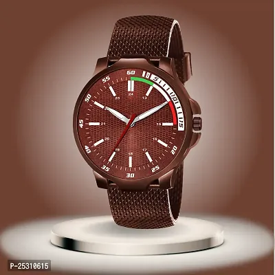 PAPIO Brown Color PU Band Analog Boys Watch for Men (4064-BROWN)