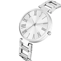 PAPIO White Dial Silver Color Metal Belt Ladies and Girls Analog Watch for Women (523-WHITE)-thumb1