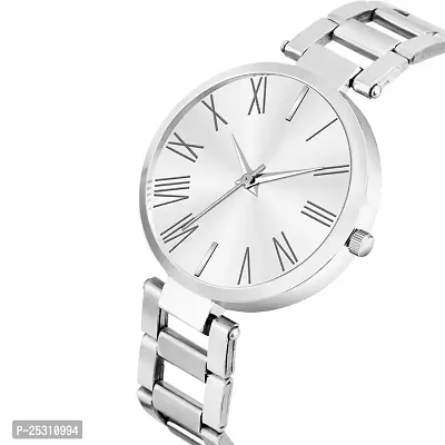 PAPIO White Dial Silver Color Metal Belt Ladies and Girls Analog Watch for Women (523-WHITE)-thumb2