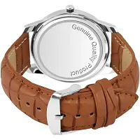 PAPIO Brown Color Leather Band Analog Watch for Boys and Men (203-BROWN)-thumb1