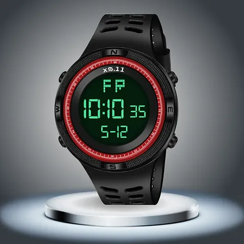 PAPIO Black Color TPU Band Digital Unisex Watch for Men and Boys