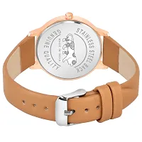 Stylish Orange Genuine Leather Analog Watches For Women-thumb2