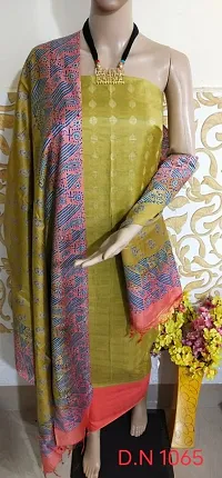 Festive Wear Ethnic Printed Cotton Silk Dress Material