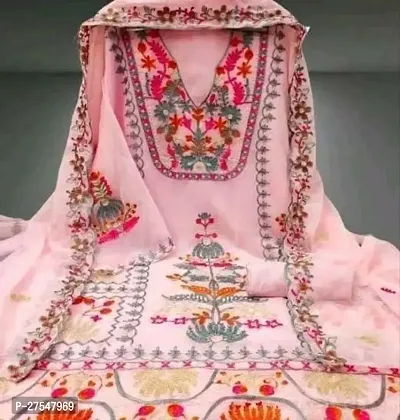 Designer Georgette Embroidered Dress material