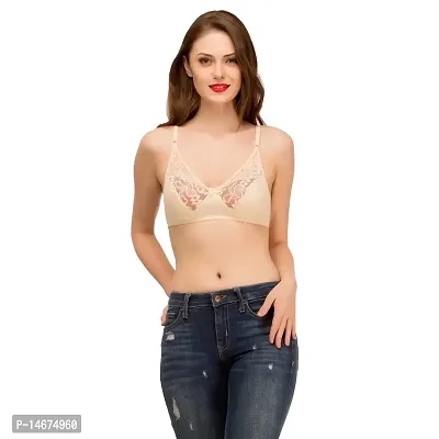 Buy Melisa Women's Non-Padded, Wire-Free, Medium Coverage Multicolour Combo  Bra Pack - Beige, White Online In India At Discounted Prices