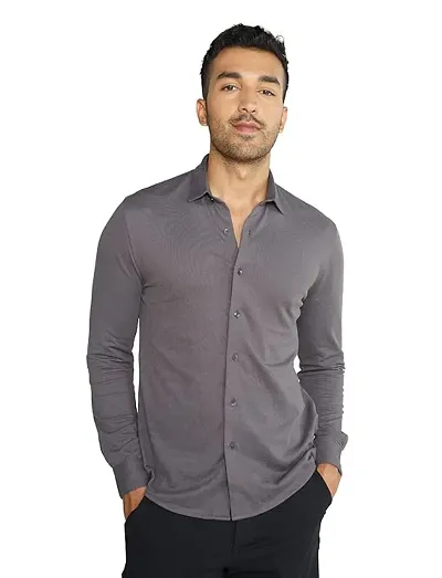 Trendy Solid Semi Formal Shirt For Men