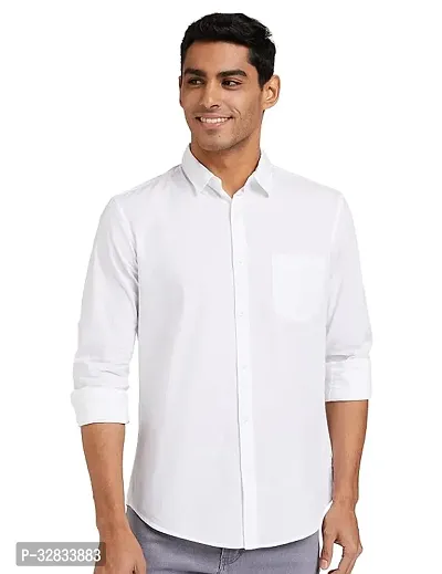 Reliable Cotton Blend Solid Casual Shirts For Men-thumb0