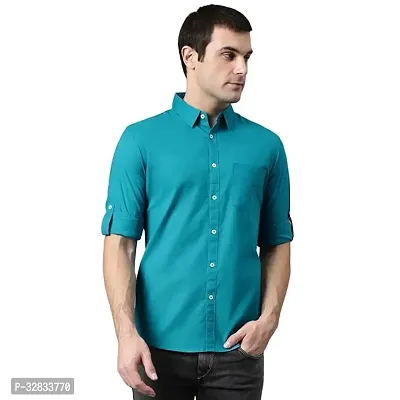 Reliable Cotton Blend Solid Casual Shirts For Men-thumb0