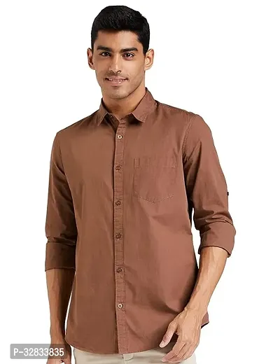 Reliable Cotton Blend Solid Casual Shirts For Men-thumb0