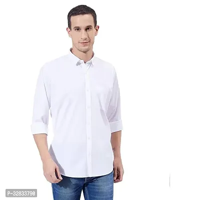 Reliable Cotton Blend Solid Casual Shirts For Men-thumb0