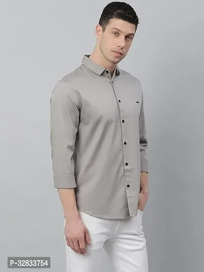 Reliable Cotton Blend Solid Casual Shirts For Men-thumb0