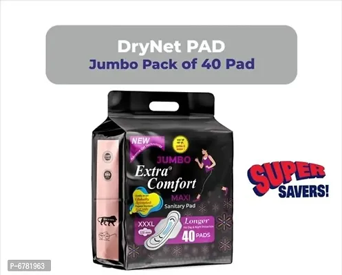 Jumbo Sanitary 100% Natural Cott maxi 320mm XXXL size For Women-thumb0