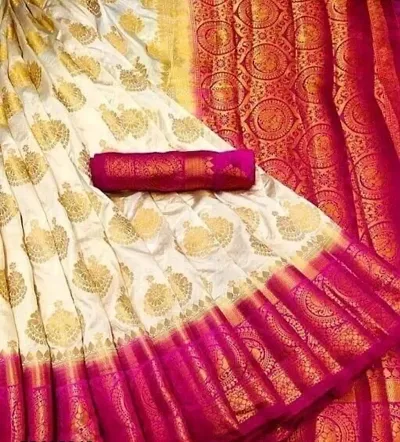 Kanjeevaram Silk Woven Sarees with Blouse Piece
