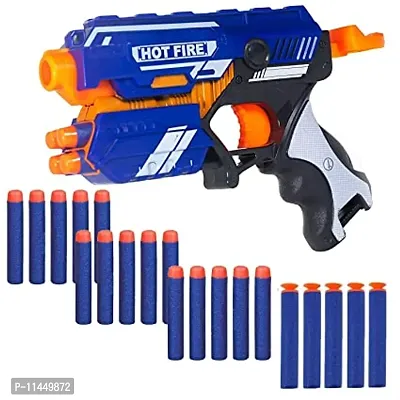 Manual Soft Bullet Gun Toy with 10 Safe Soft Foam Bullets Fun Target Shooting Battle Fight Game for Kids (Multi) (Manual Soft Bullet Gun)-thumb0