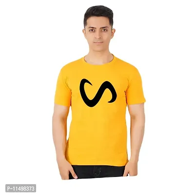 VINTAGE DREAM AND DEVICE OF LEAF Men's Cotton Regular Fit Half Sleeve S Printed Casual Tshirt (Yellow, Size S) -Packof2