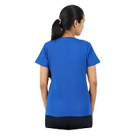 VINTAGE DREAM AND DEVICE OF LEAF Women's Cotton Regular Fit Half Sleeve Lock Printed Casual Tshirt (Blue, Size S)-thumb1