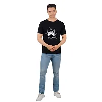 VINTAGE DREAM AND DEVICE OF LEAF Men's Cotton Regular Fit Half Sleeve Pause Printed Casual Tshirt (Black, Size 2XL)-thumb2