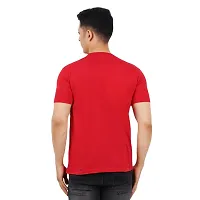 VINTAGE DREAM AND DEVICE OF LEAF Men's Cotton Regular Fit Half Sleeve Solid Arrival Printed Casual Tshirt (Red, Size XL)-thumb1