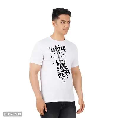 VINTAGE DREAM AND DEVICE OF LEAF Men's Cotton Regular Fit Half Sleeve Little Printed Casual Tshirt (White, Size L) -Packof2