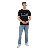 VINTAGE DREAM AND DEVICE OF LEAF Men's Cotton Regular Fit Half Sleeve Thin Air Culture Printed Casual Tshirt (Black, Size M)-thumb2