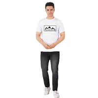 VINTAGE DREAM AND DEVICE OF LEAF Men's Cotton Regular Fit Half Sleeve Printed Casual Tshirt (White, Size 2XL)-thumb3