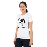 VINTAGE DREAM AND DEVICE OF LEAF Women's Cotton Regular Fit Half Sleeve Korm Printed Casual Tshirt (White, Size XL)-thumb3