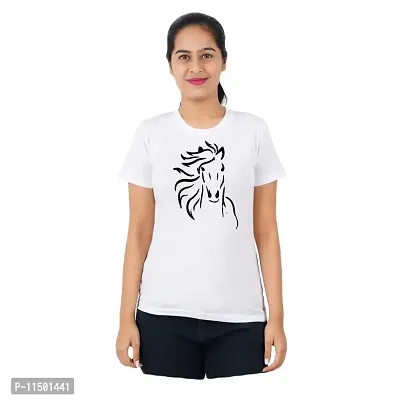 VINTAGE DREAM AND DEVICE OF LEAF Women's Cotton Regular Fit Half Sleeve Zebra Printed Casual Tshirt (White, Size 2XL) -Packof2-thumb0