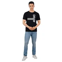 VINTAGE DREAM AND DEVICE OF LEAF Men's Cotton Regular Fit Half Sleeve Draw Printed Casual Tshirt (Black, Size 2XL)-thumb2