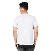 VINTAGE DREAM AND DEVICE OF LEAF Men's Cotton Regular Fit Half Sleeve Solid Arrival Printed Casual Tshirt (White, Size L)-thumb1