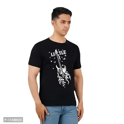 VINTAGE DREAM AND DEVICE OF LEAF Men's Cotton Regular Fit Half Sleeve Little Printed Casual Tshirt (Black, Size 2XL) -Packof2-thumb0