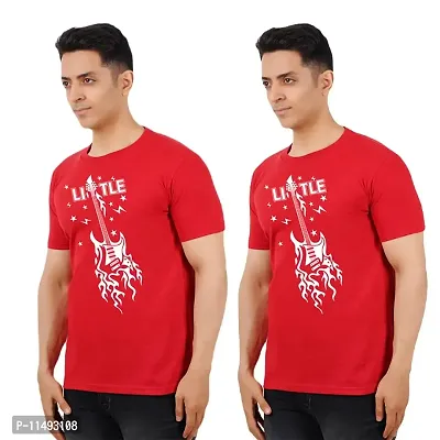 VINTAGE DREAM AND DEVICE OF LEAF Men's Cotton Regular Fit Half Sleeve Little Printed Casual Tshirt (Red, Size S) -Packof1