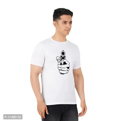 VINTAGE DREAM AND DEVICE OF LEAF Men's Cotton Regular Fit Half Sleeve Cartoon Printed Casual Tshirt (White, Size L)-thumb4