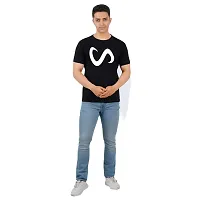 VINTAGE DREAM AND DEVICE OF LEAF Men's Cotton Regular Fit Half Sleeve S Printed Casual Tshirt (Black, Size 2XL)-thumb2