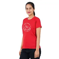 VINTAGE DREAM AND DEVICE OF LEAF Women's Cotton Regular Fit Half Sleeve I Hate People Printed Casual Tshirt (Red, Size XL)-thumb4