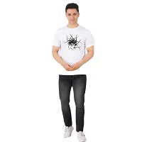 VINTAGE DREAM AND DEVICE OF LEAF Men's Cotton Regular Fit Half Sleeve Pause Printed Casual Tshirt (White, Size XL)-thumb2