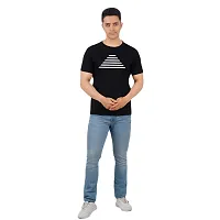 VINTAGE DREAM AND DEVICE OF LEAF Men's Cotton Regular Fit Half Sleeve Road Printed Casual Tshirt (Black, Size M)-thumb2