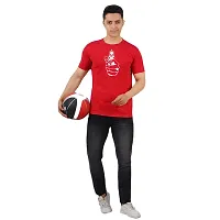 VINTAGE DREAM AND DEVICE OF LEAF Men's Cotton Regular Fit Half Sleeve Cartoon Printed Casual Tshirt (Red, Size S)-thumb2