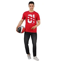 VINTAGE DREAM AND DEVICE OF LEAF Men's Cotton Regular Fit Half Sleeve 01 New Y Printed Casual Tshirt (Red, Size M)-thumb2