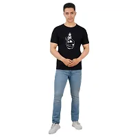 VINTAGE DREAM AND DEVICE OF LEAF Men's Cotton Regular Fit Half Sleeve Cartoon Printed Casual Tshirt (Black, Size M)-thumb2