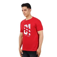 VINTAGE DREAM AND DEVICE OF LEAF Men's Cotton Regular Fit Half Sleeve 01 New Y Printed Casual Tshirt (Red, Size M)-thumb3